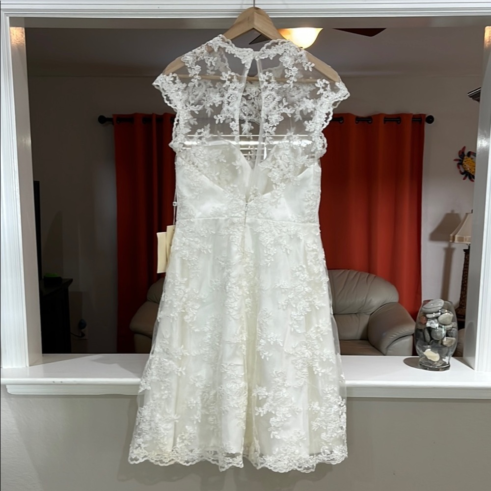 Elegant White Lace Wedding Dress - Picture 3 of 7